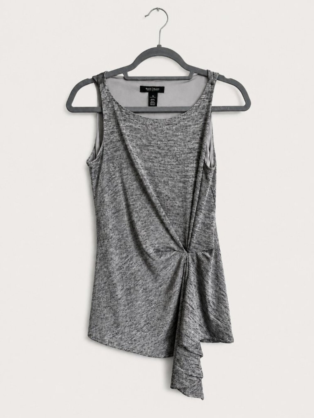 White House Black Market Gray Twist Front Tank Top